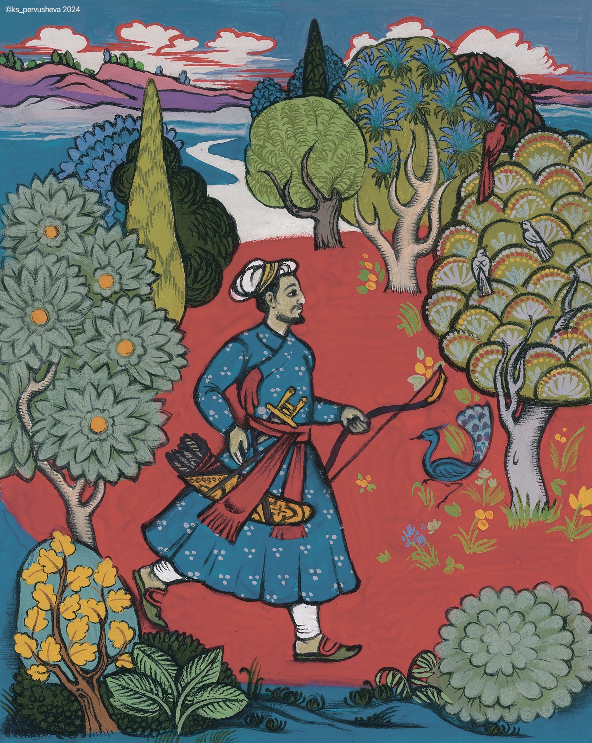 Иллюстрация к индийской сказке "Сын звездочёта"