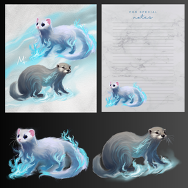 Выдра и хорек патронус мерч