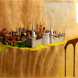 SKANo.11 Летний пейзаж средневекового горного замка