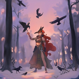 Вороны в лесу