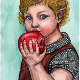 Мальчик с яблоком