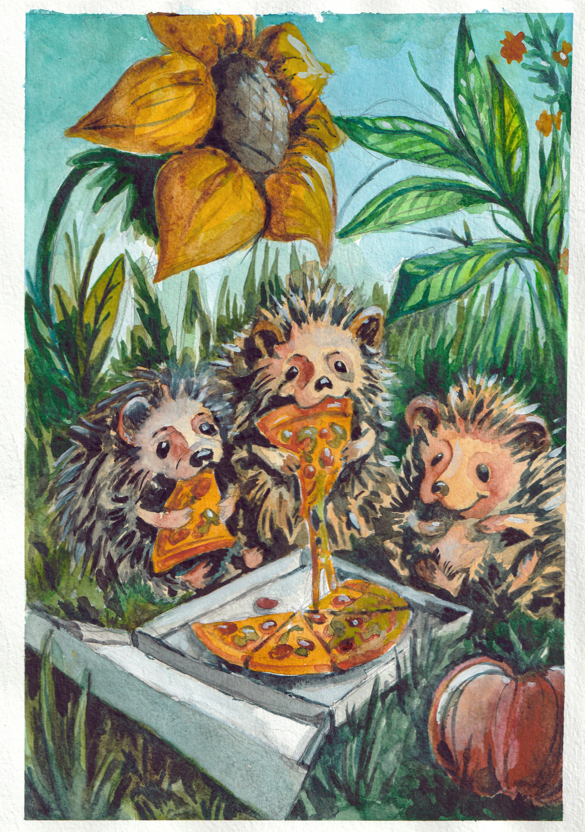 Треугольная пицца │Ёжики обнаглели