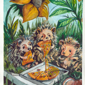 Треугольная пицца │Ёжики обнаглели