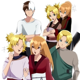 Characters in Naruto style 