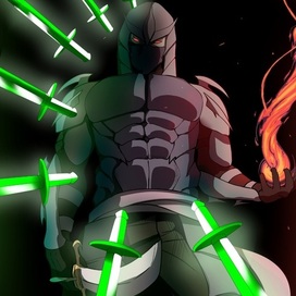 Shredder in anime style 