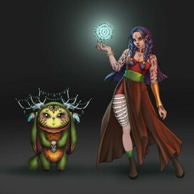 Эльфийка с союзником