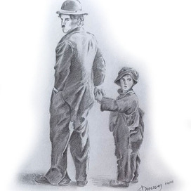 Чарли Чаплин. Сцена из фильма "Малыш" 1921 года