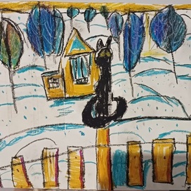 Кот на заборе