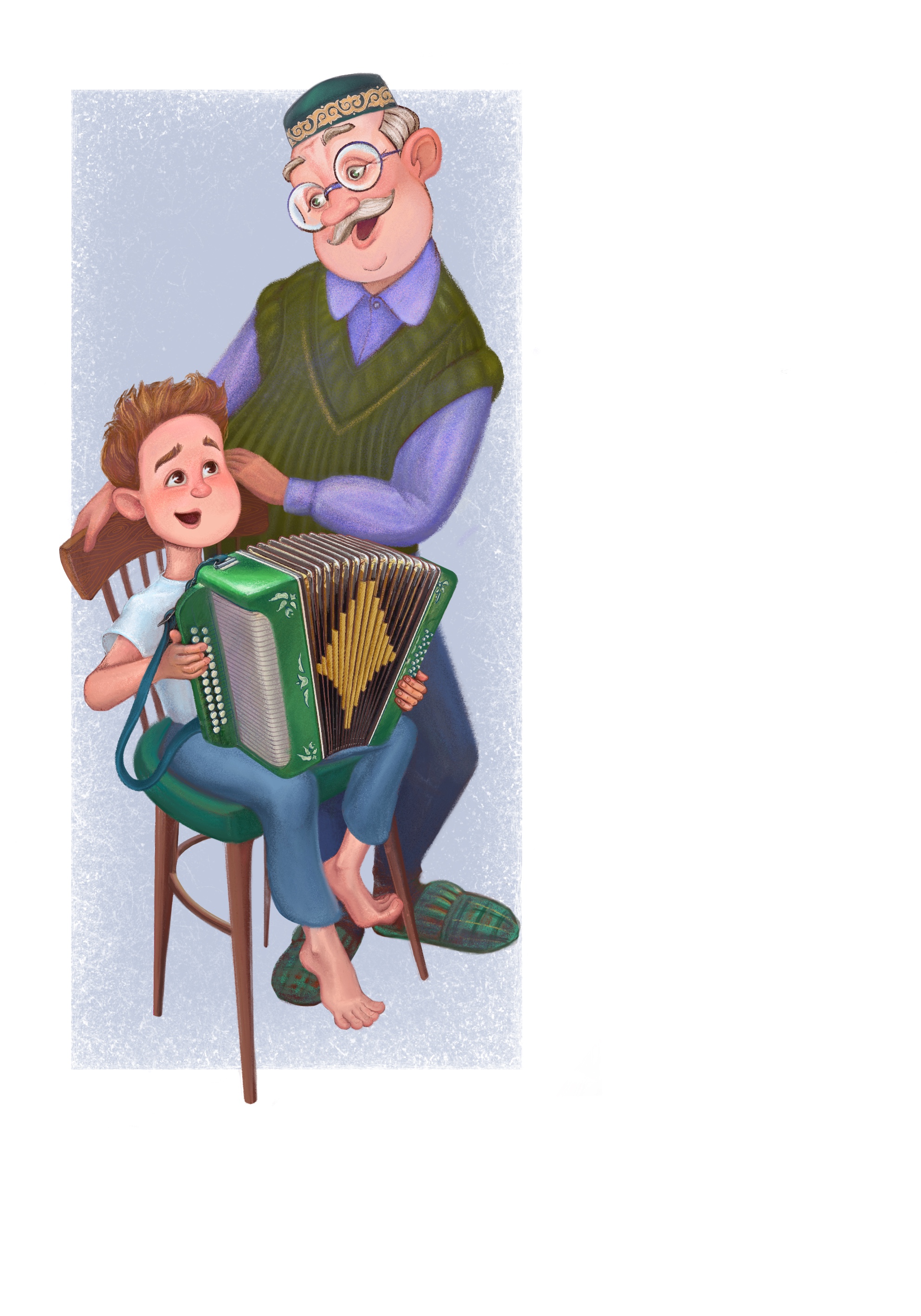 Дед с внуком