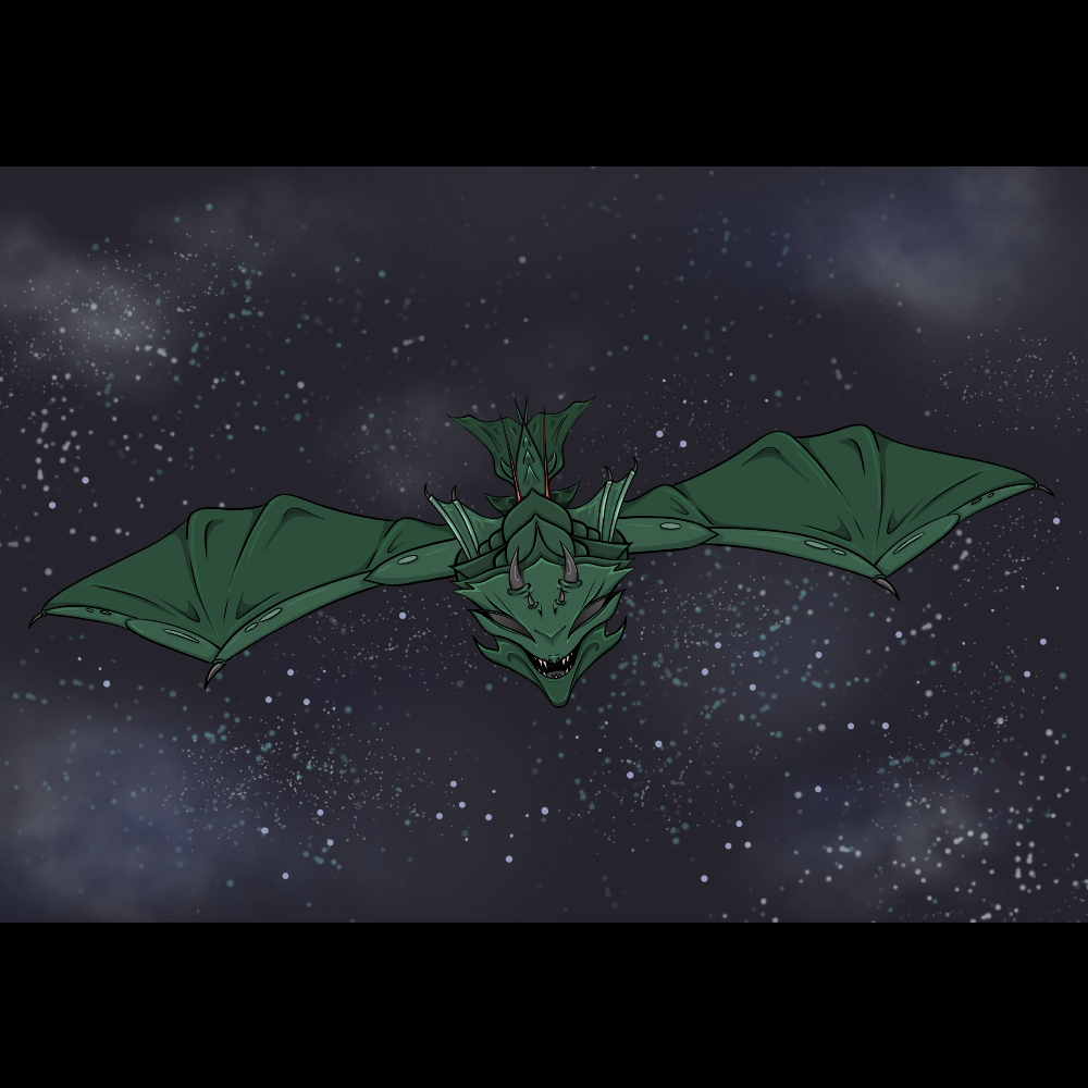 Дракон в ночном небе