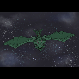 Дракон в ночном небе