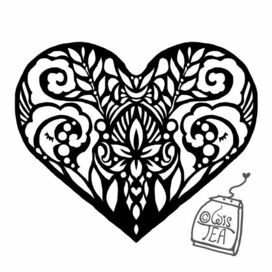 Эскиз валентинки. Сердце