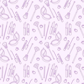 Бесшовный паттерн векторный, косметичка