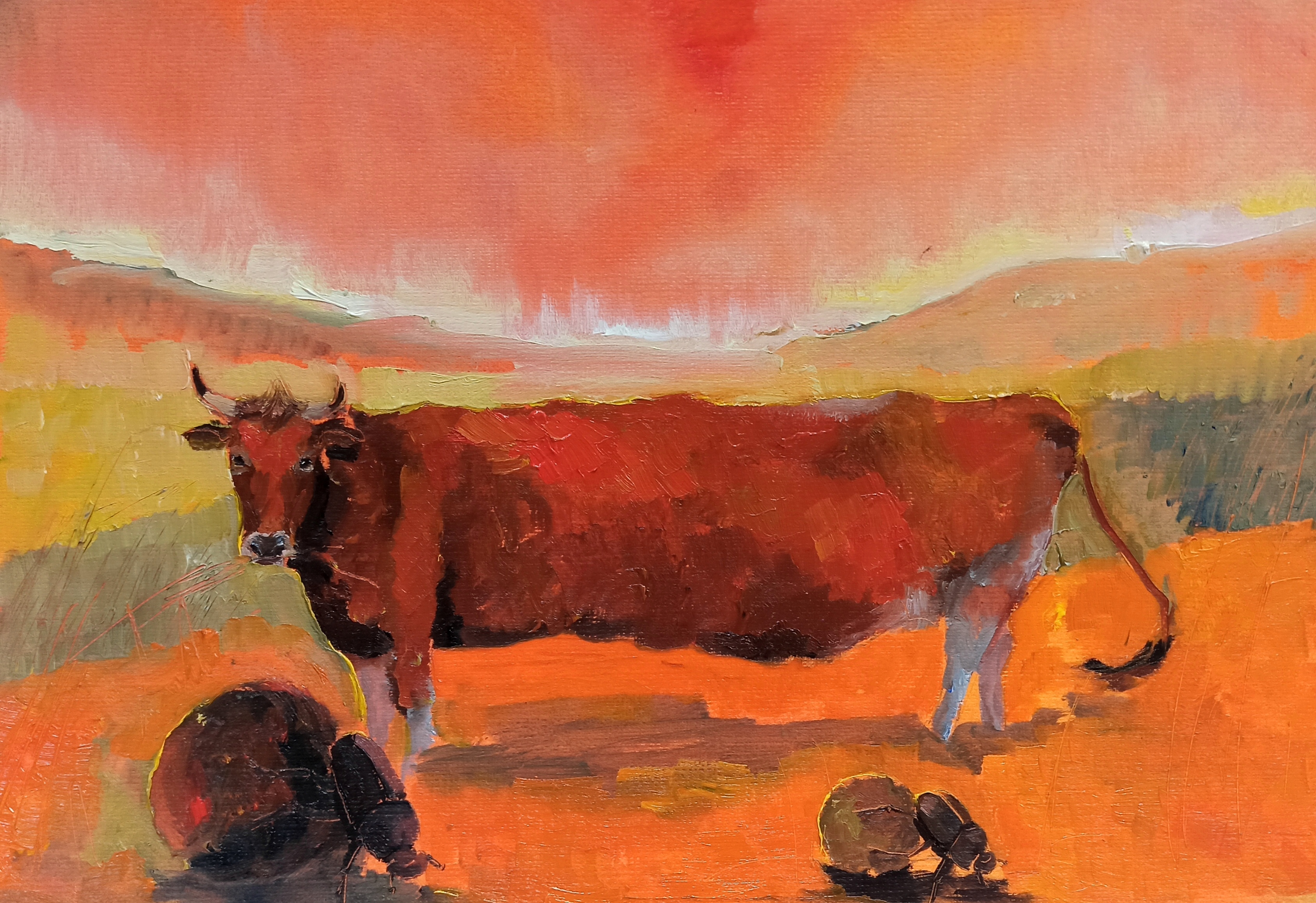 Корова и навозники