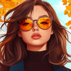 девушка осень