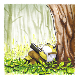 Жабка под деревом