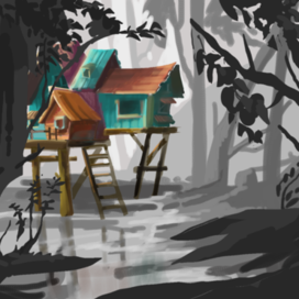 Домик на дереве (фон)