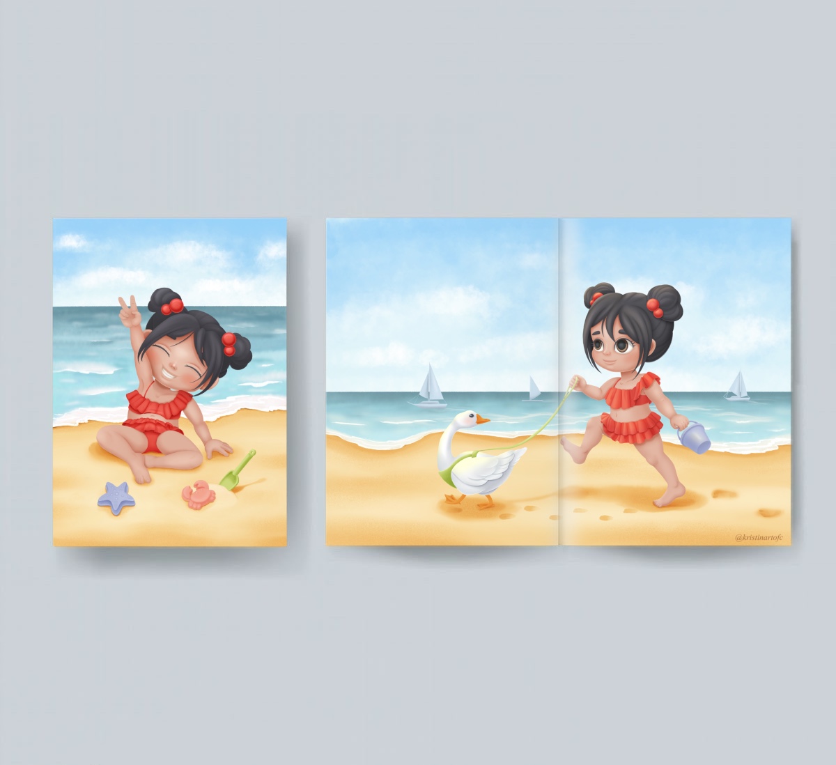 Девочка и гусь