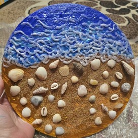 Объёмная картина акрилом, море