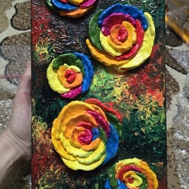 Объёмная картина, розы