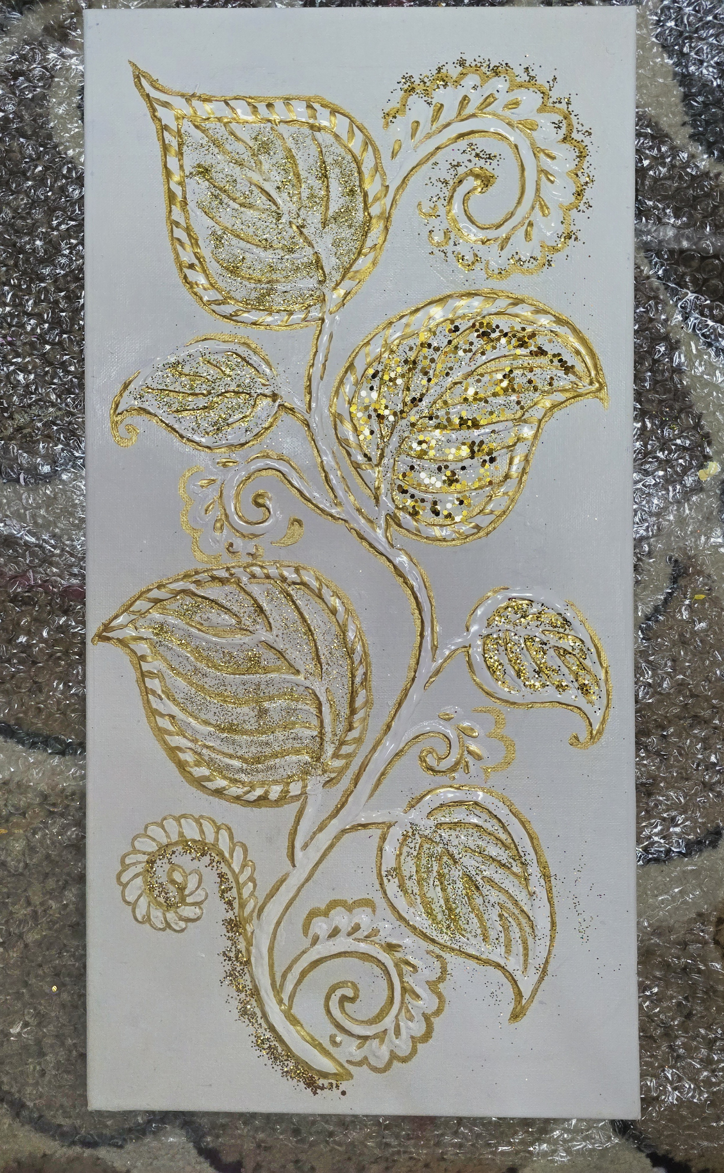 Объёмная картина акрилом, растение