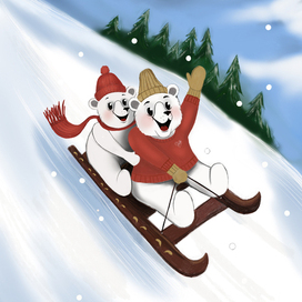 Иллюстрация на открытку для бренда «Просто шапка»