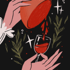 Иллюстрация для этикетки алкогольного напитка