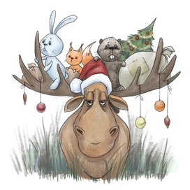 Новогодний лось