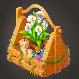 Ящик с декором