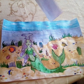 Русалочка на дне