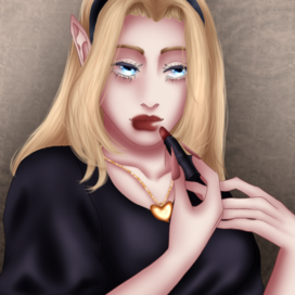 Девушка с помадой(реквест)