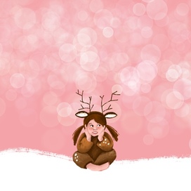 Новогодние характеры - наивный Оленёнок