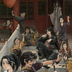 Иллюстрация к роману Мосян Тунсю "Магистр дьявольского культа"