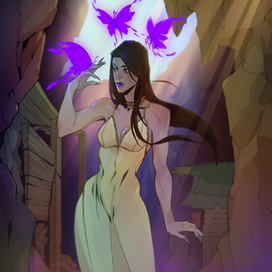 Девушка в пещере