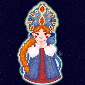 Девушка в народном стиле