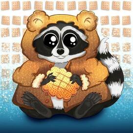 Енот и печенье