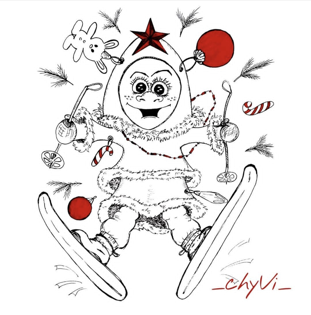 Снегурочка на лыжах