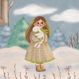 Девочка с зайчиком