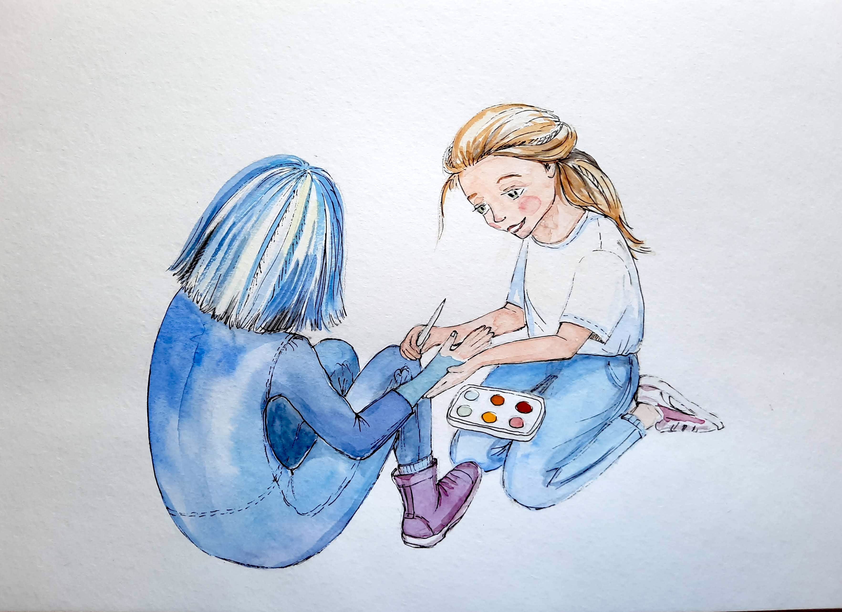 Иллюстрация к повести Девочка с Марса