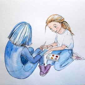 Иллюстрация к повести Девочка с Марса