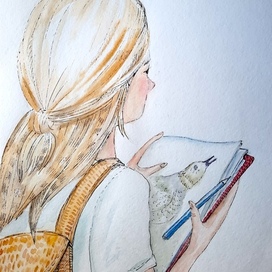 Иллюстрация к повести Девочка с Марса