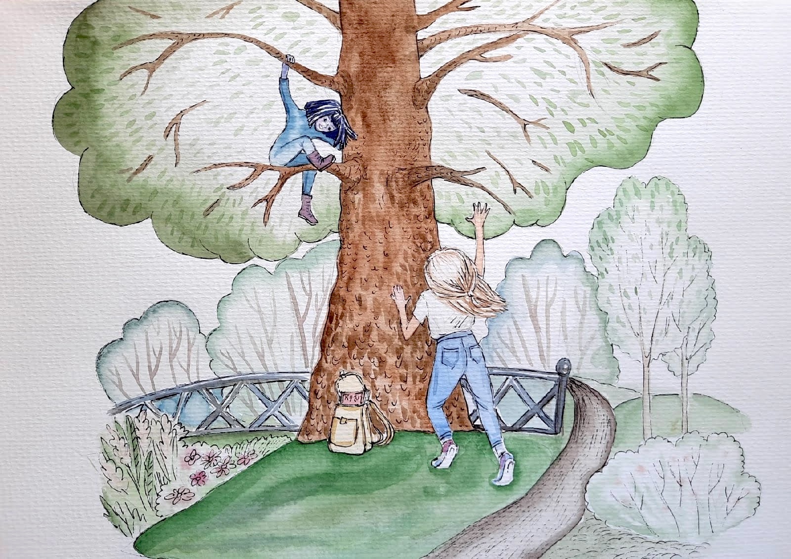 Иллюстрация к повести Девочка с Марса