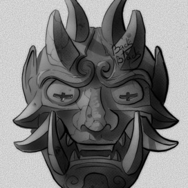 Маска Они Камень