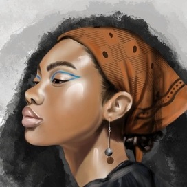 Девушка в платке 