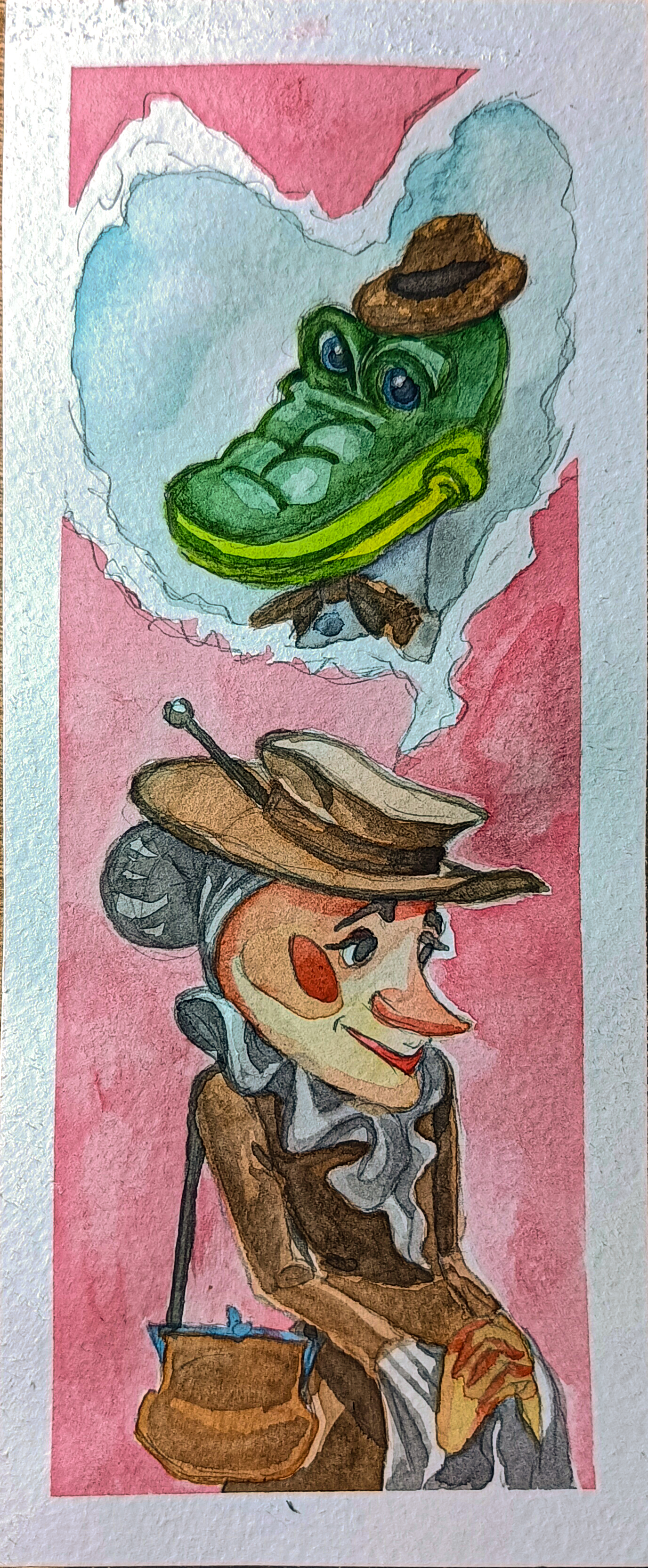 Шапокляк влюбилась в Гену │ Акварель