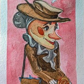 Шапокляк влюбилась в Гену │ Акварель 