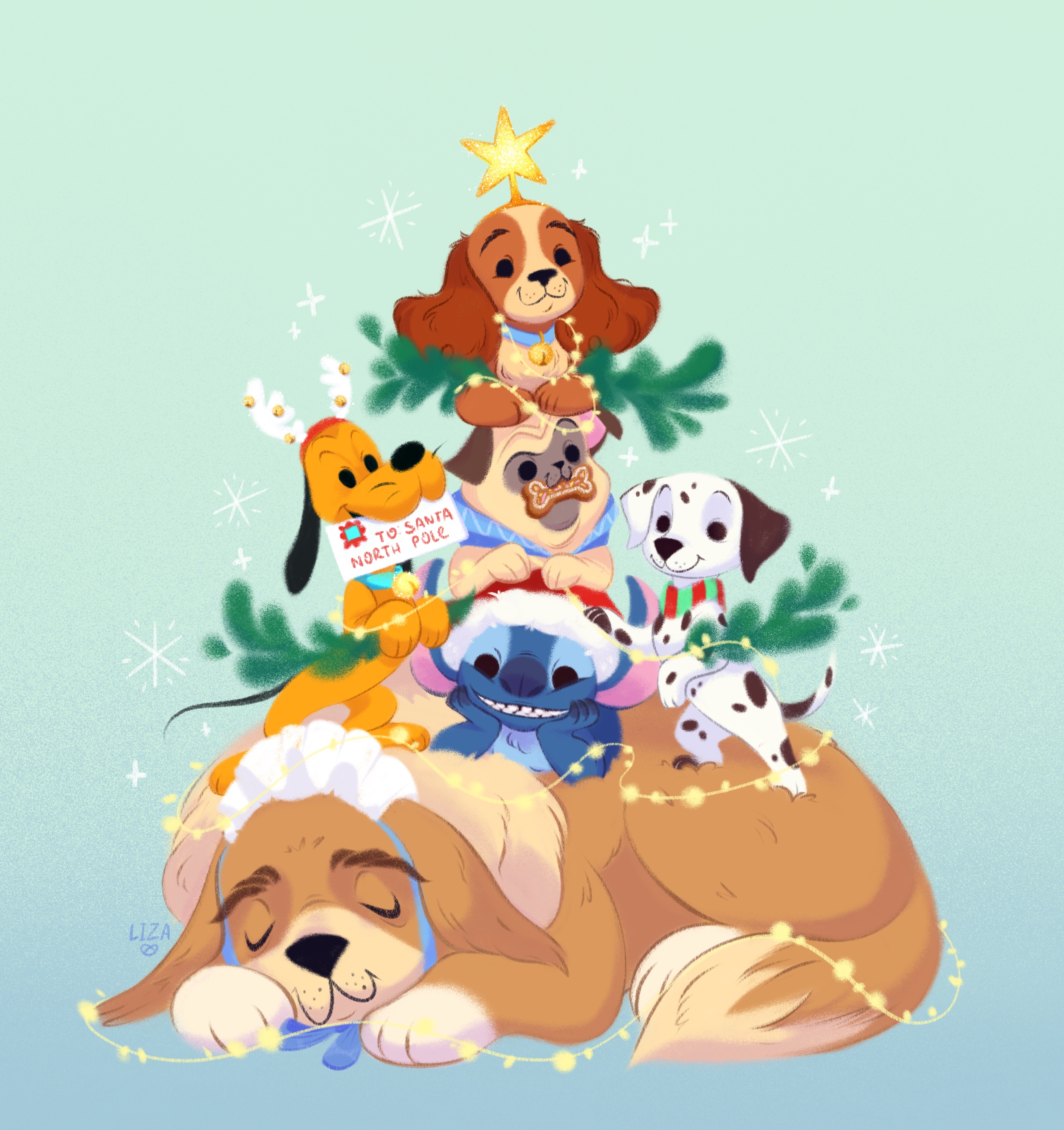 Открытка на Рождество