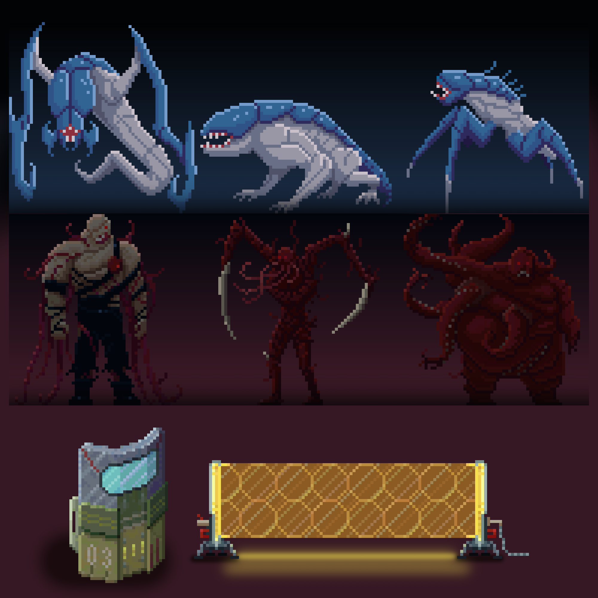 Пиксель-арт ассеты.