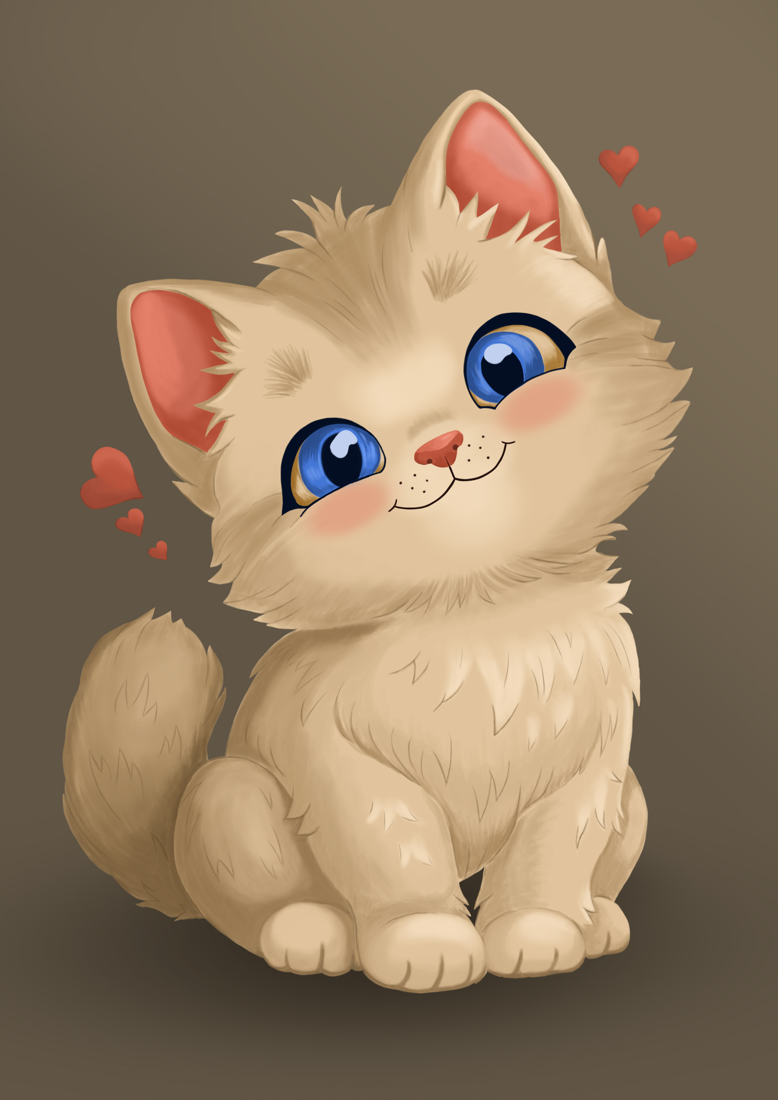 Цифровая живопись "Котик"