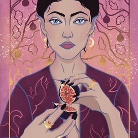 Иллюстрация к открытке ‘Инжир’